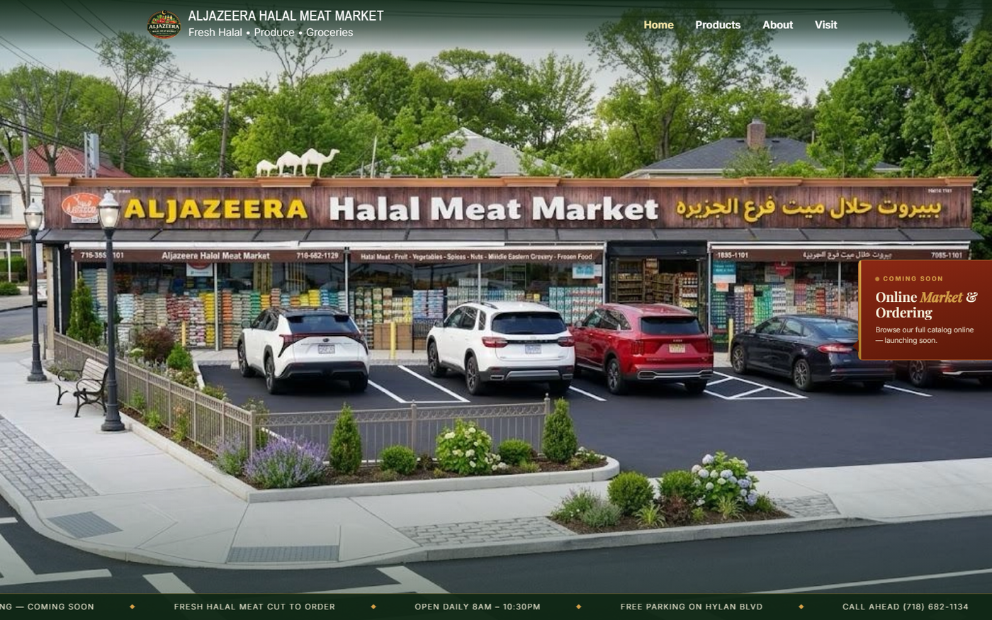 Aljazeera Halal Meat Market — website by Ascendra