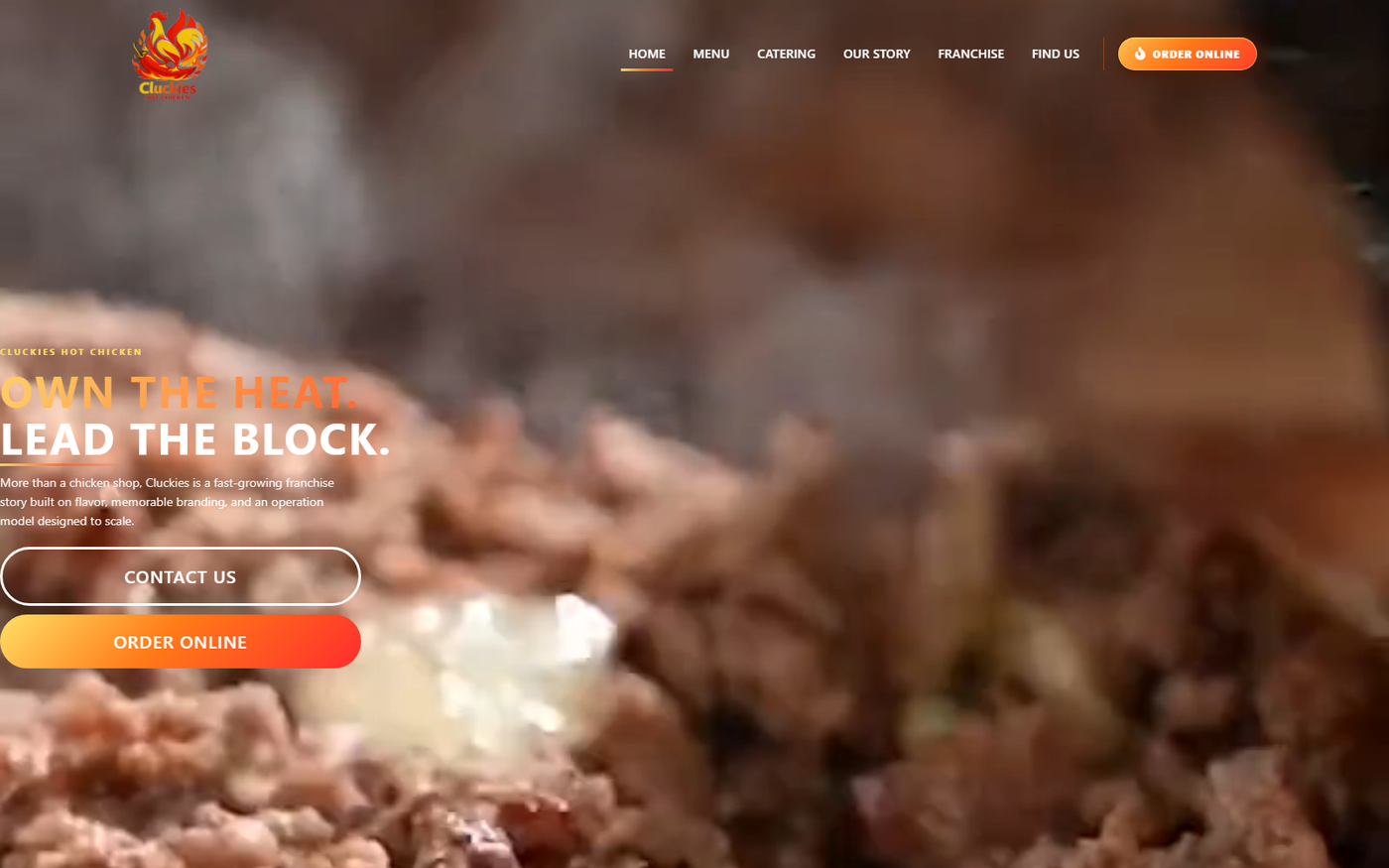 Cluckies Hot Chicken — website by Ascendra